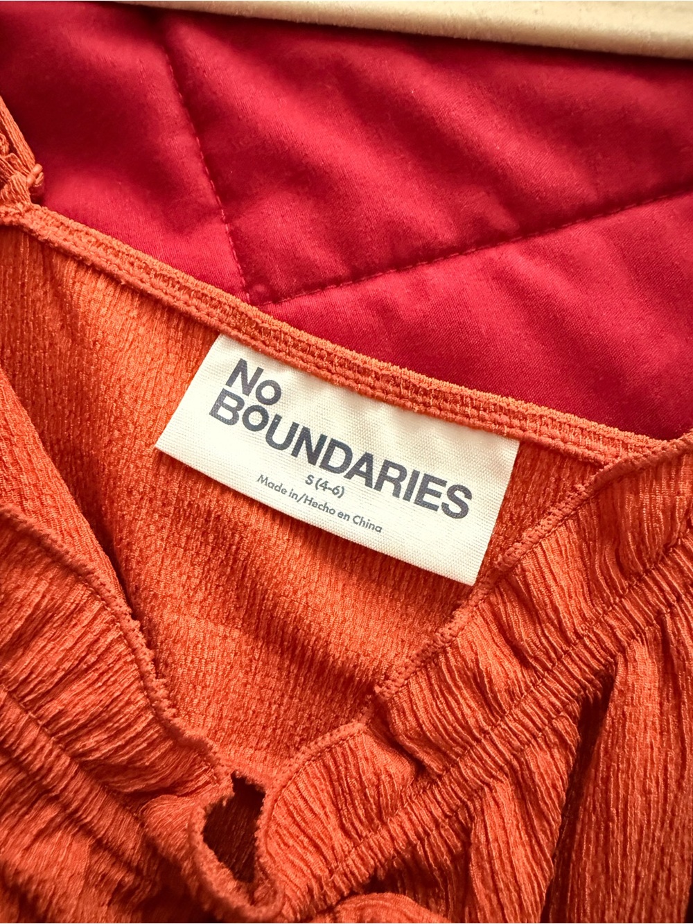 No Boundaries Rust Ruffle-Strap Mini Dress - Picture 4 of 4